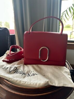 3.1 Phillip Lim Red Alix Medium Leather Top-Handle Satchel